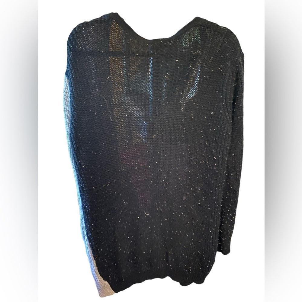 SHEIN CARDIGAN EUC BLACK/GRAY SZ L - Picture 3 of 3